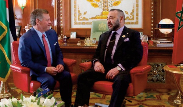 Entretien téléphonique entre S.M le Roi et le Souverain hachémite de Jordanie