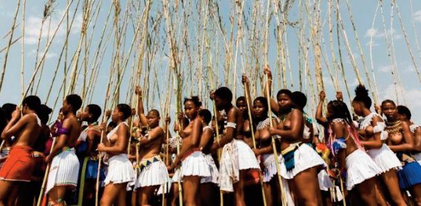 En Afrique du Sud, des milliers de jeunes filles dansent devant le roi des Zoulous