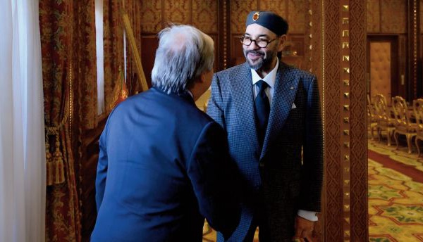 Sa Majesté le Roi reçoit le Secrétaire général des Nations unies