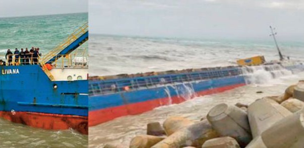 Un navire de commerce s'échoue au large des côtes de M'diq