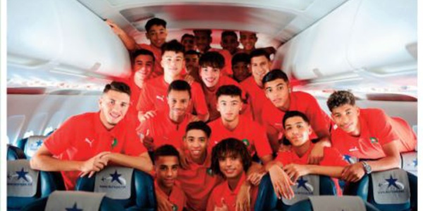 CAN U17: La délégation marocaine s’est déplacée vendredi en Algérie par vol direct en partance de l'aéroport Rabat-Salé