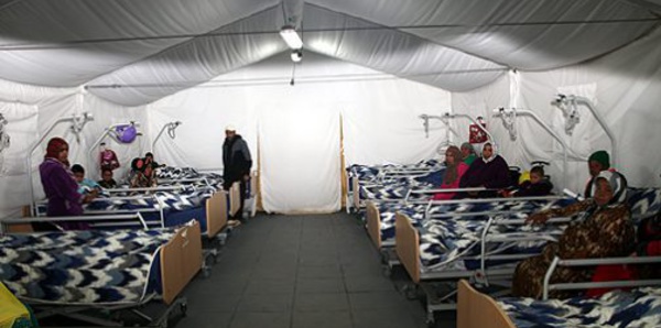 Déploiement d'un hôpital médicochirurgical de campagne à Rasmouka, commune relevant de la province de Tiznit