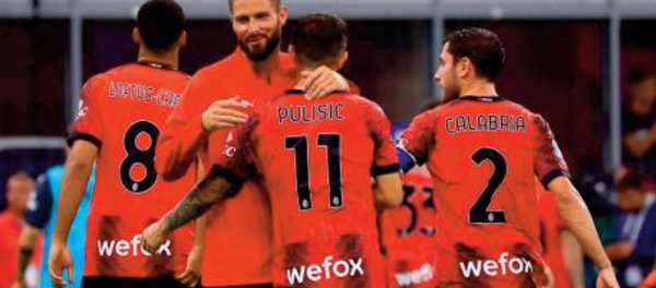 Pulisic et Giroud propulsent l'AC Milan en tête