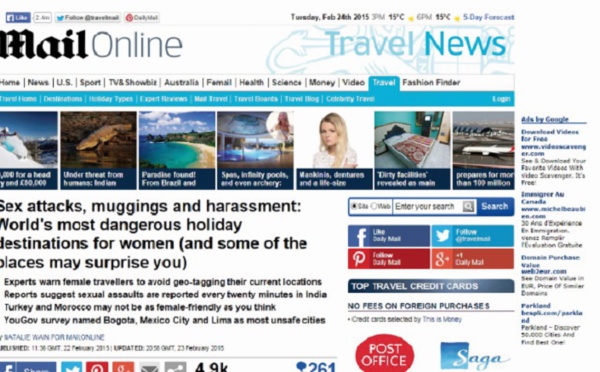 ​Le Daily Mail classe le Maroc parmi les destinations dangereuses pour les femmes touristes
