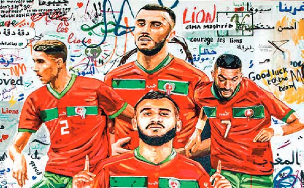 Les graffitis amateurs, un autre moyen pour supporter les Lions de l'Atlas