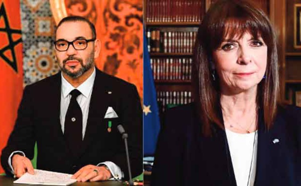 SM le Roi félicite la Présidente grecque à l'occasion de la fête nationale de son pays