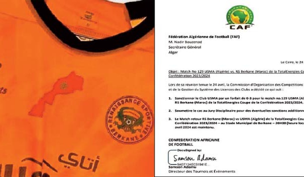 C'est 3 à 0 pour la Renaissance Marocaine de Berkane