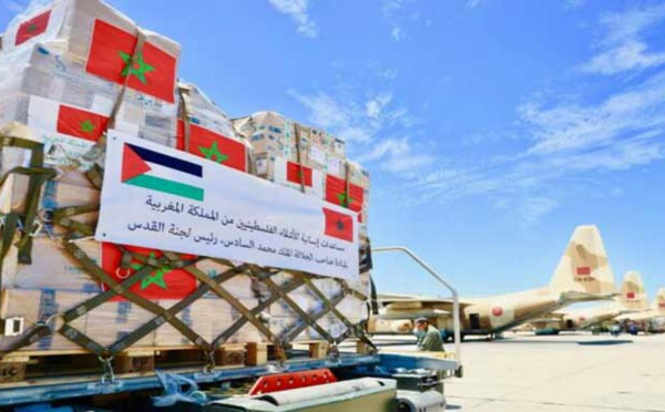 Début de l’opération de distribution des aides médicales acheminées aux Palestiniens de Gaza