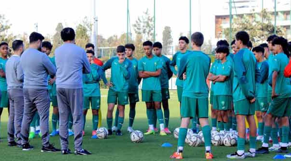 Stage des U15 en stage de préparation au Complexe Mohammed VI de football