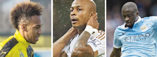 Aubameyang, André Ayew et Yaya Touré finalistes pour le titre de joueur africain 2015