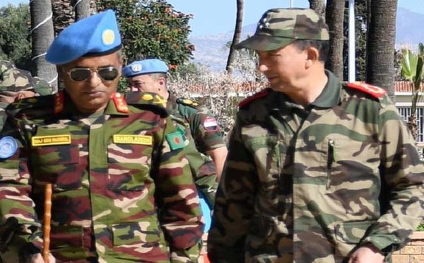 Le Général de Corps d'armée, Inspecteur Général des FAR, reçoit à Agadir le Commandant de la Force de la mission onusienne dans les provinces du Sud du Royaume