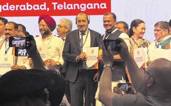 Intenses échanges et participation remarquée de l’USFP au Congrès de la justice mondiale en Inde