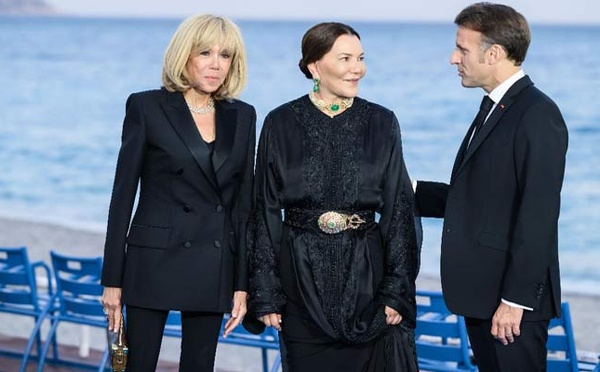 SAR la Princesse Lalla Hasnaa, Représentante de SM le Roi Mohammed VI, et le président français M. Emmanuel Macron coprésident à Nice le sommet «L’Afrique pour l’Océan»
