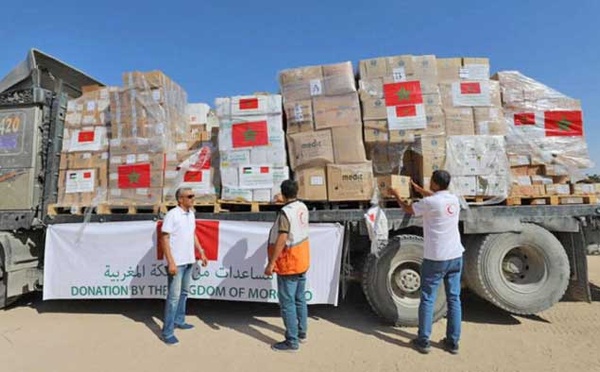 Aides humanitaires aux civils à Gaza : Le Geste Royal hautement salué par diverses composantes palestiniennes