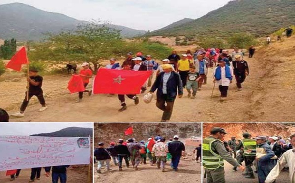 La marche des oubliés à “Foum El Anceur”