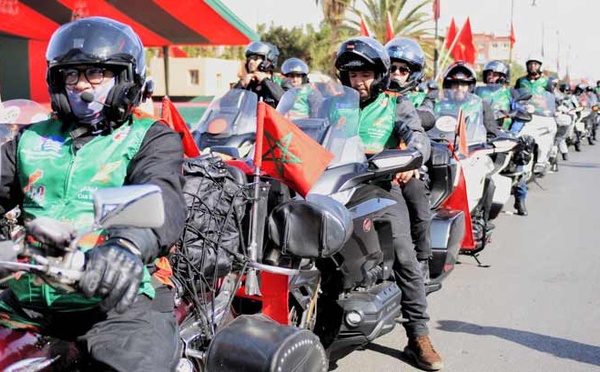 Le Tour international de la Marche Verte à moto fait escale à Guelmim