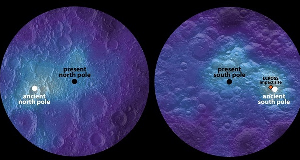 Il y a des milliards d'années, la lune s'est penchée