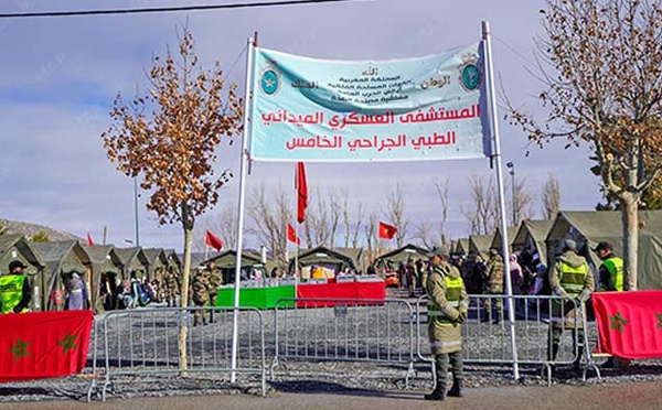 Un hôpital militaire de campagne à Tounfite au profit des populations affectées par le froid