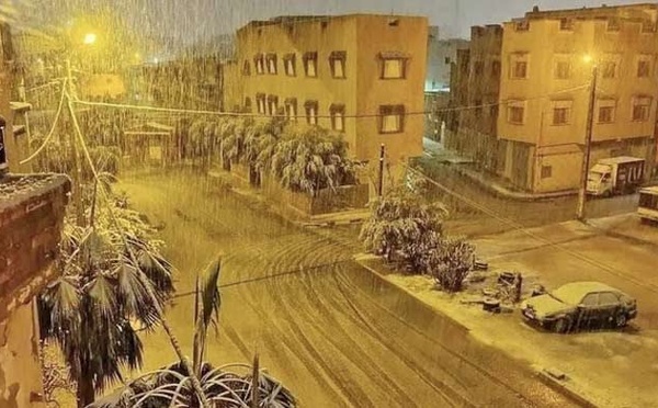 La neige de retour à Oujda