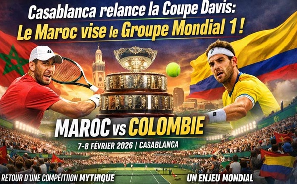 La rencontre entre le Maroc et la Colombie, une occasion de consolider la présence du Royaume sur la scène mondiale du tennis