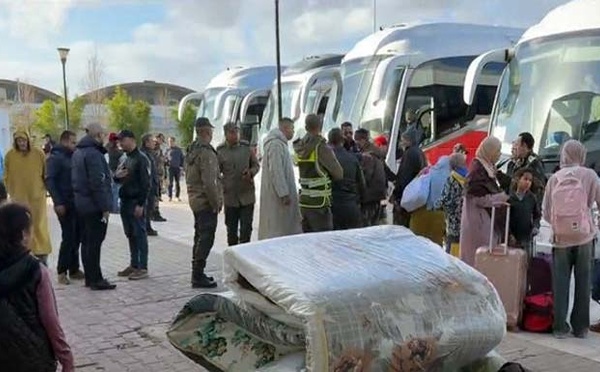 Province de Sidi Kacem: Poursuite de l'opération de retour des habitants à leurs domiciles après l'amélioration des conditions météorologiques