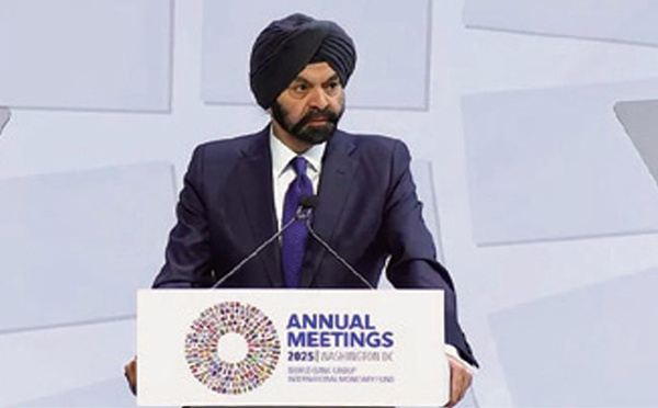Ajay Banga : Les jeunes, privés de perspectives, empruntent la moindre issue accessible