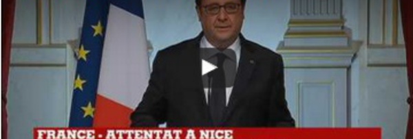 Intervention du président François Hollande après l'attentat terroriste à Nice