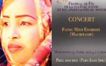 La magnifique voix de l'artiste mauritanienne Fatou Mint résonne à Jnan Sbil