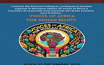 L’ISPJS organise la deuxième édition de Voices of Africa sous le thème “Voices of Africa for Human Rights”